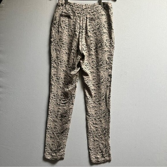 Obakki patterned silk taper relaxed pants Sz 4/ 30" waist - Picture 2 of 11